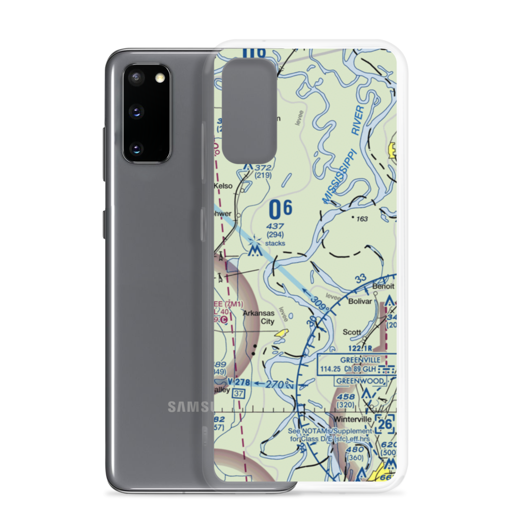 Catfish Point Airport (0MS8) VFR Sectional Samsung Case Samsung Galaxy S20 model shown