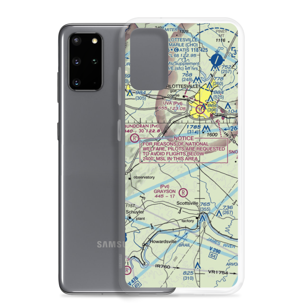 Cathro Airport (VG10) VFR Sectional Samsung Case Samsung Galaxy S20 Plus model shown
