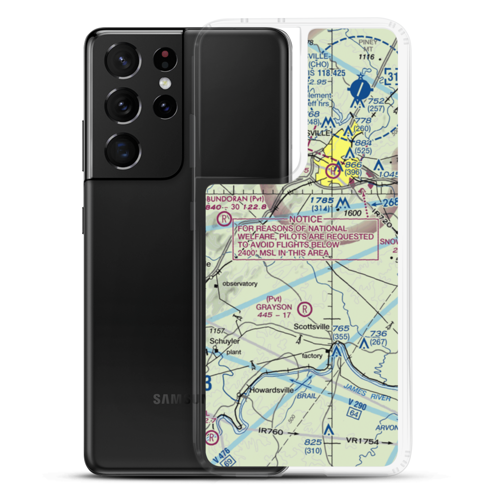 Cathro Airport (VG10) VFR Sectional Samsung Case Samsung Galaxy S21 Ultra model shown