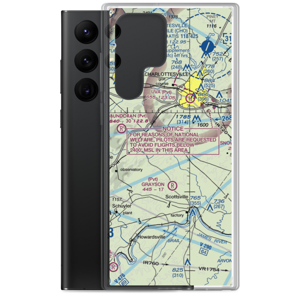 Cathro Airport (VG10) VFR Sectional Samsung Case Samsung Galaxy S22 Ultra model shown