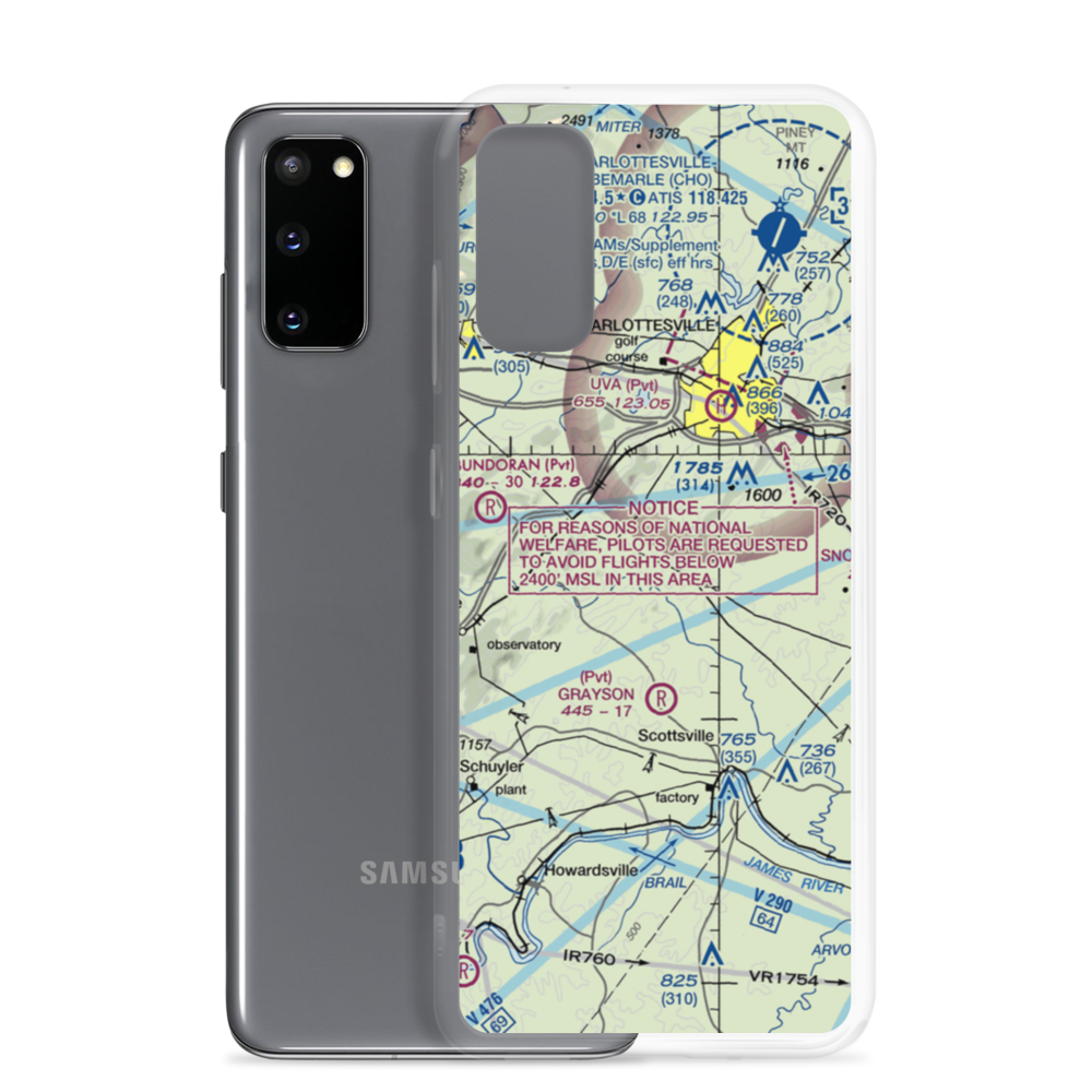 Cathro Airport (VG10) VFR Sectional Samsung Case Samsung Galaxy S20 model shown