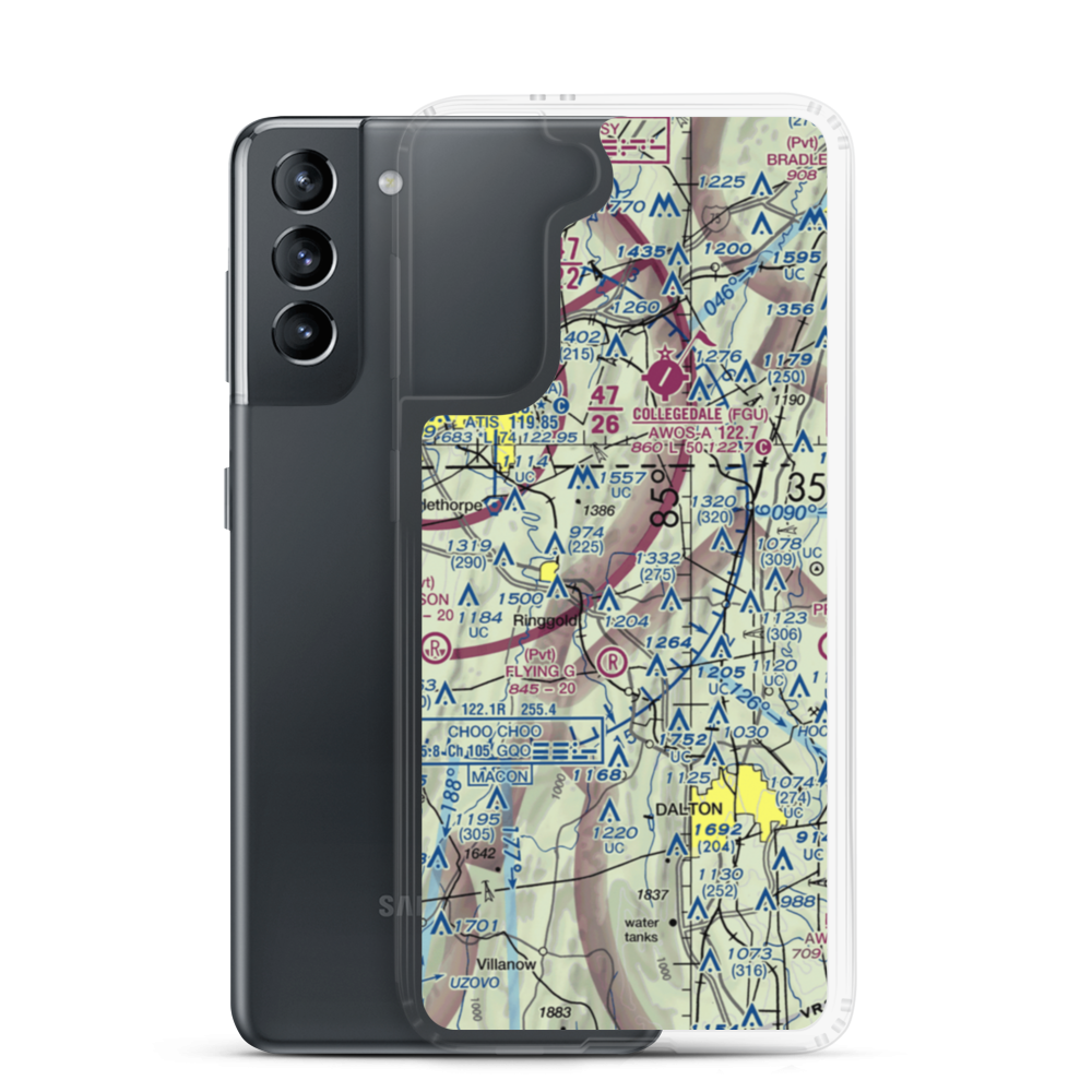 Catoosa Springs STOLport (2GA6) VFR Sectional Samsung Case Samsung Galaxy S21 model shown