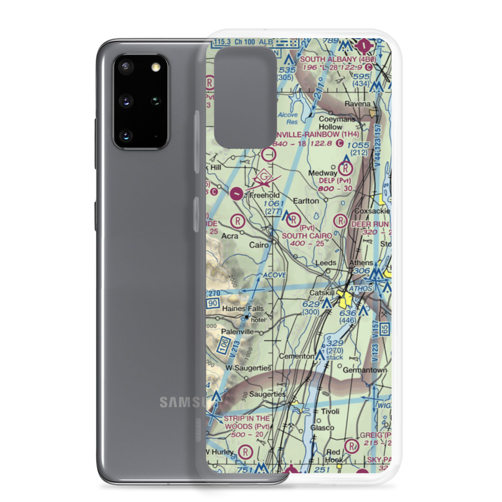 Catskill Valley Airpark (2NY0) VFR Sectional Samsung Case Samsung Galaxy S20 Plus model shown