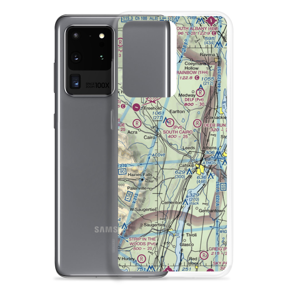 Catskill Valley Airpark (2NY0) VFR Sectional Samsung Case Samsung Galaxy S20 Ultra model shown