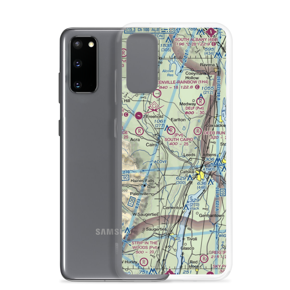 Catskill Valley Airpark (2NY0) VFR Sectional Samsung Case Samsung Galaxy S20 model shown