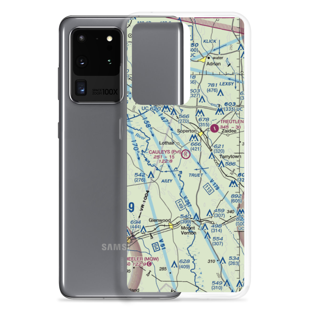 Cauley's Airstrip (3GA8) VFR Sectional Samsung Case Samsung Galaxy S20 Ultra model shown