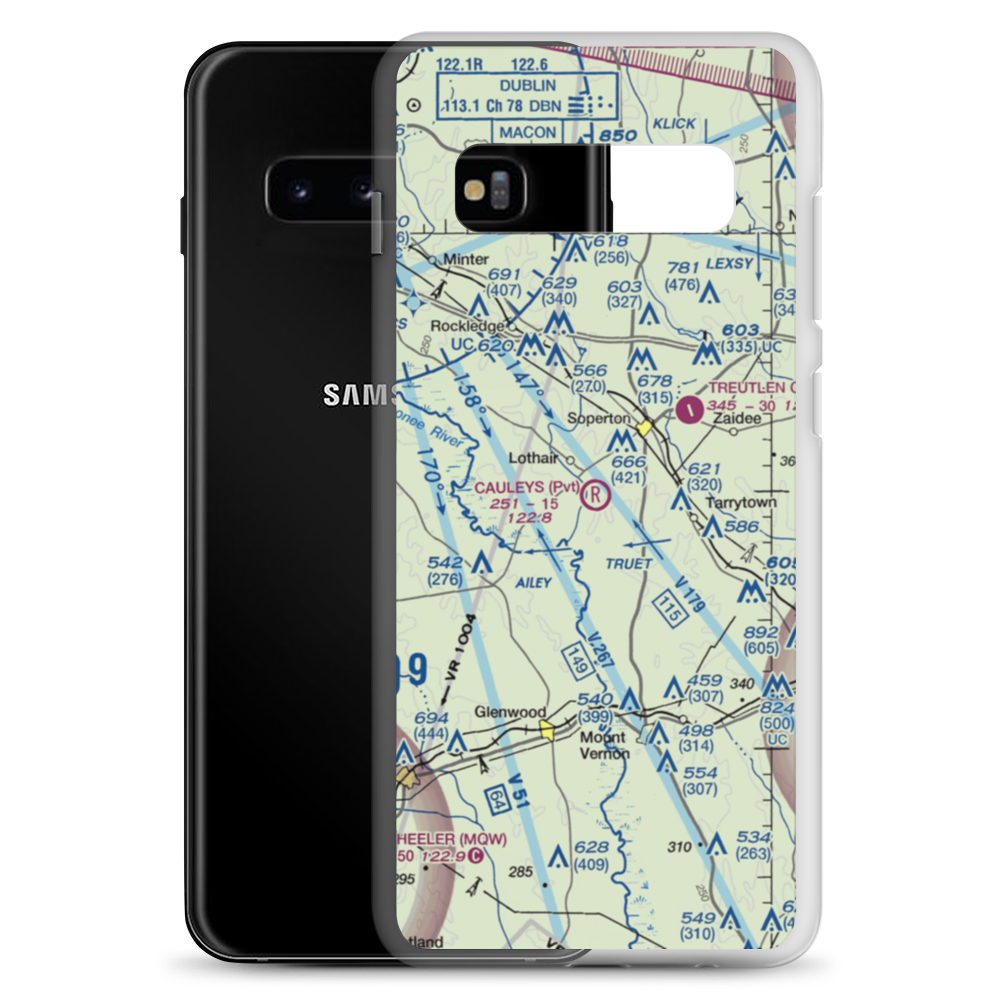 Cauley's Airstrip (3GA8) VFR Sectional Samsung Case Samsung Galaxy S10+ model shown