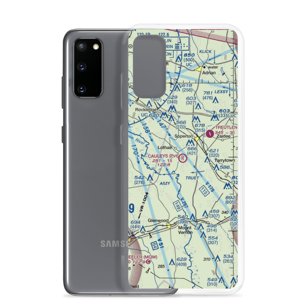 Cauley's Airstrip (3GA8) VFR Sectional Samsung Case Samsung Galaxy S20 model shown
