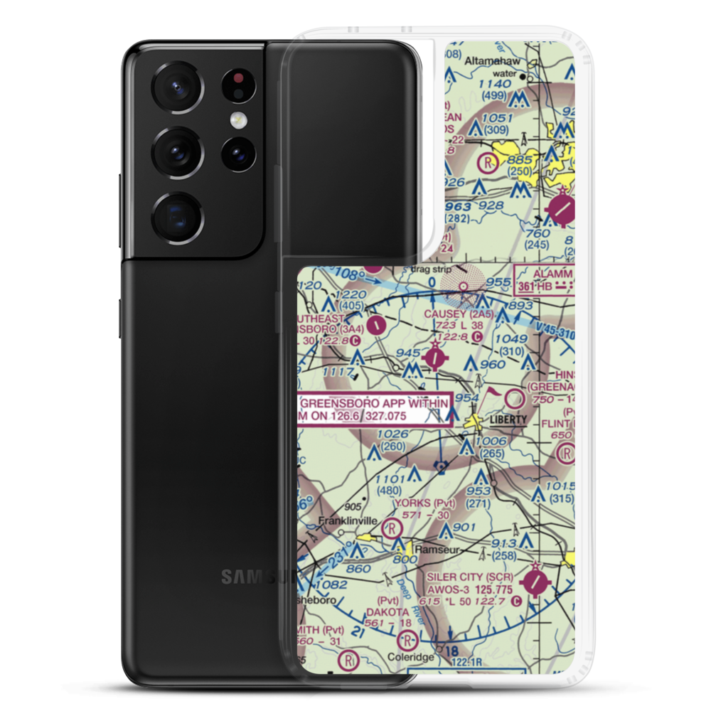 Causey Airport (2A5) VFR Sectional Samsung Case Samsung Galaxy S21 Ultra model shown