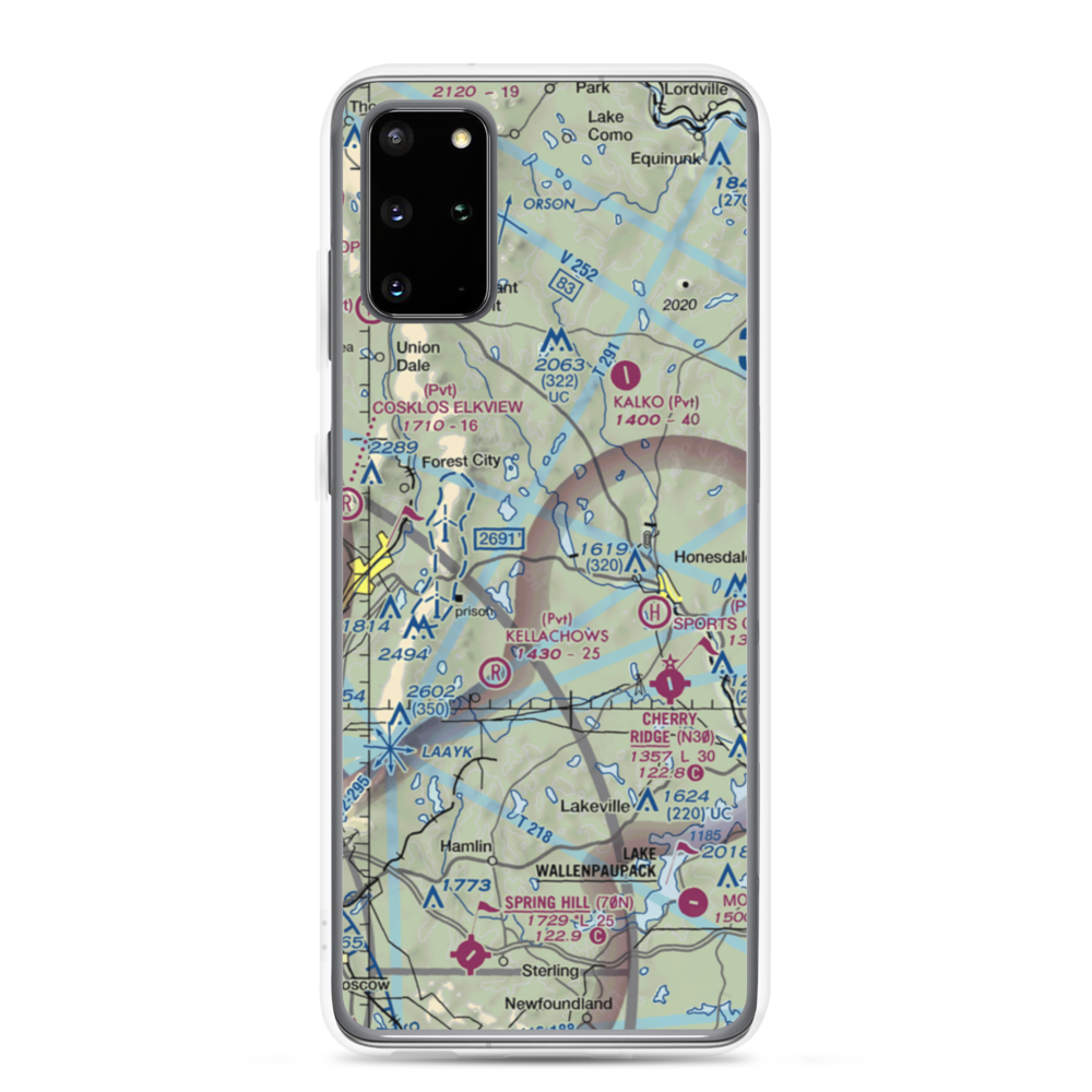 Cavage Personal Use Airport (15PA) VFR Sectional Samsung Case Samsung Galaxy S20 Plus model shown