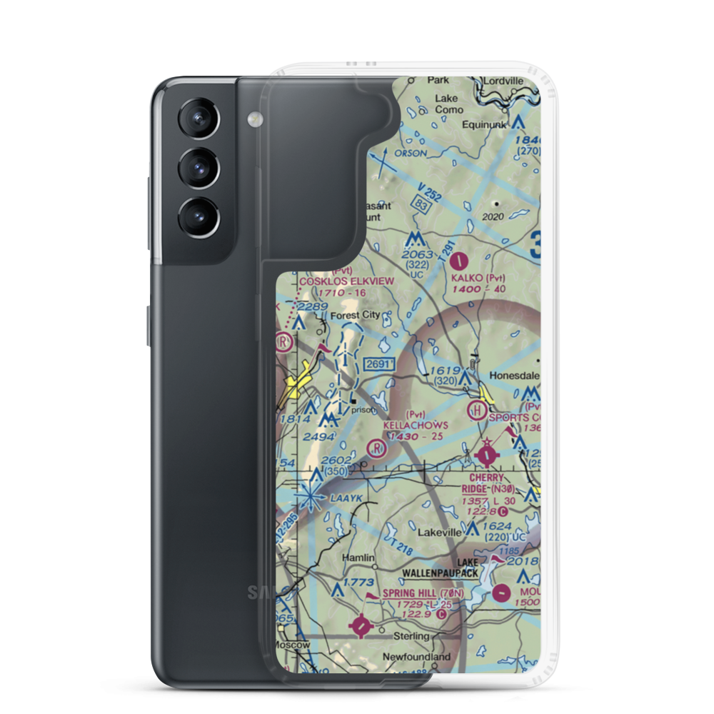 Cavage Personal Use Airport (15PA) VFR Sectional Samsung Case Samsung Galaxy S21 model shown