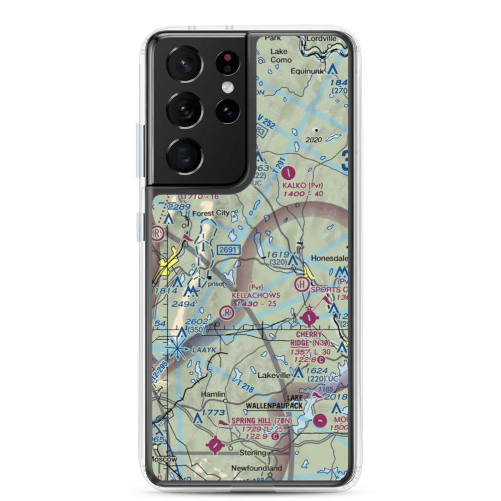 Cavage Personal Use Airport (15PA) VFR Sectional Samsung Case Samsung Galaxy S21 Ultra model shown