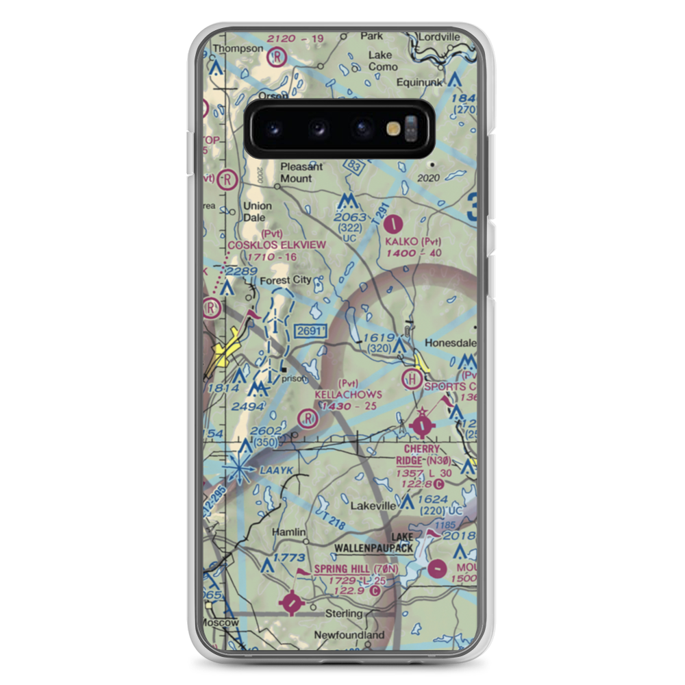 Cavage Personal Use Airport (15PA) VFR Sectional Samsung Case Samsung Galaxy S10+ model shown