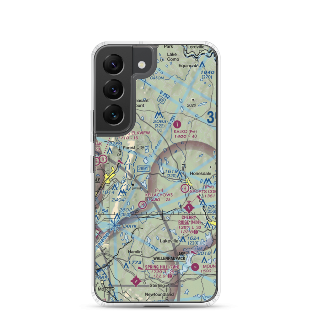 Cavage Personal Use Airport (15PA) VFR Sectional Samsung Case Samsung Galaxy S22 model shown