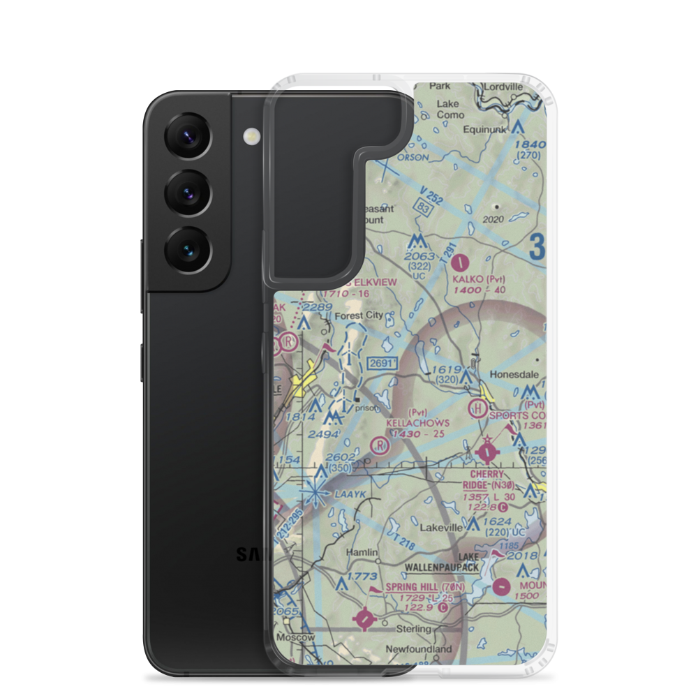 Cavage Personal Use Airport (15PA) VFR Sectional Samsung Case Samsung Galaxy S22 model shown