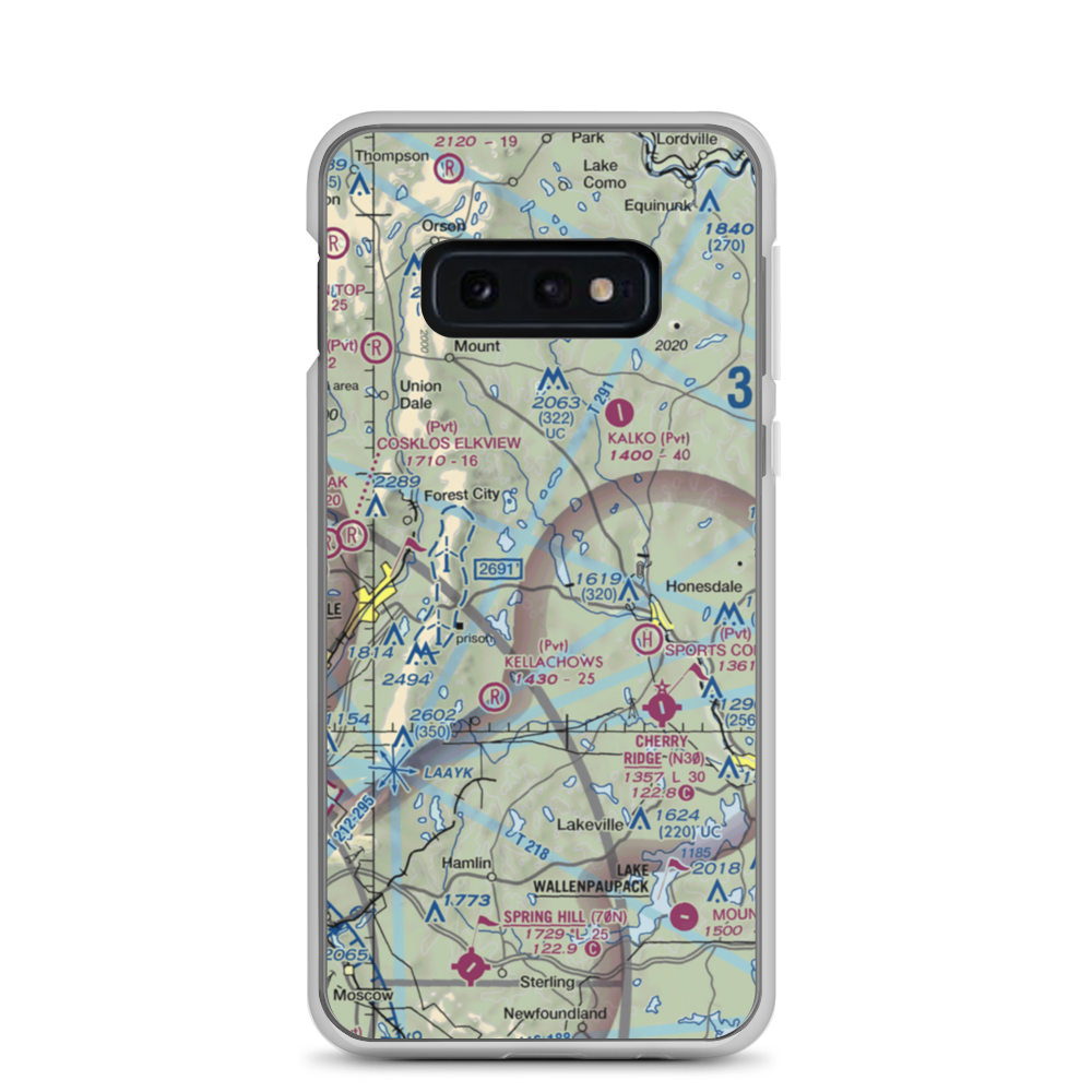 Cavage Personal Use Airport (15PA) VFR Sectional Samsung Case Samsung Galaxy S10e model shown