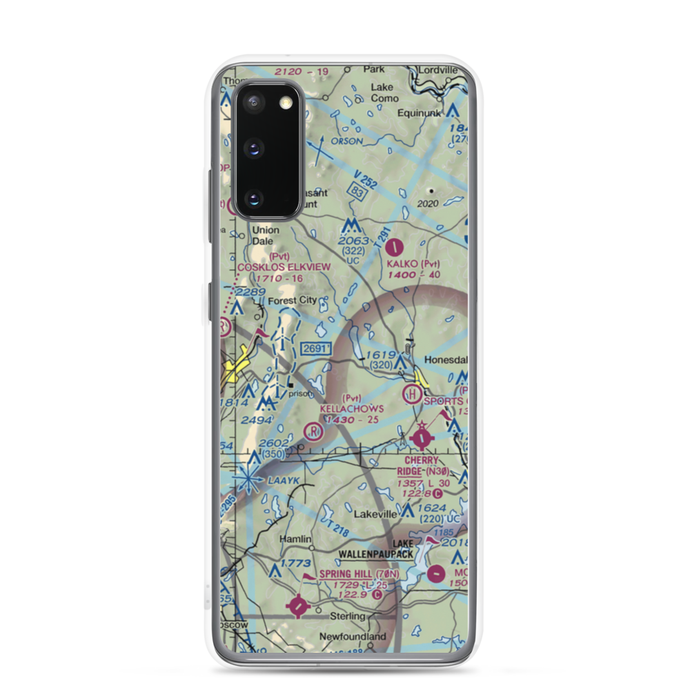 Cavage Personal Use Airport (15PA) VFR Sectional Samsung Case Samsung Galaxy S20 model shown
