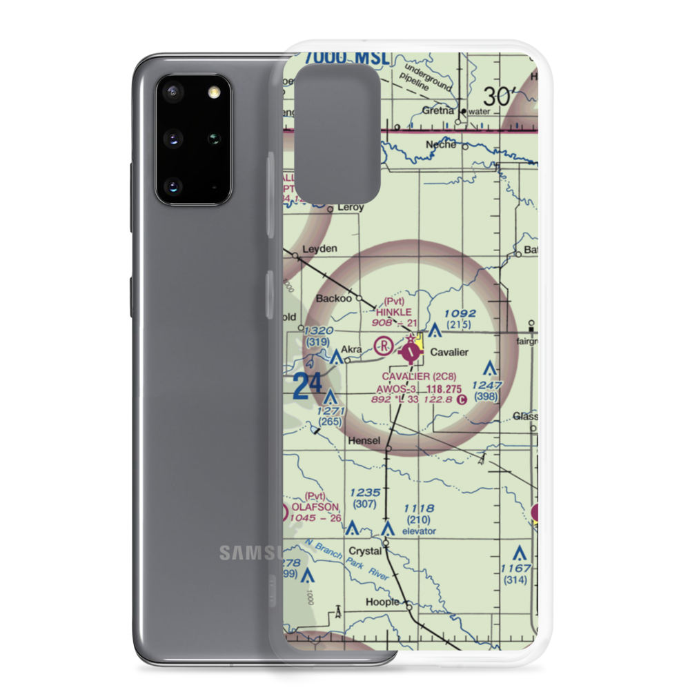 Cavalier Municipal Airport (2C8) VFR Sectional Samsung Case Samsung Galaxy S20 Plus model shown