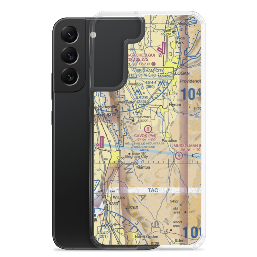 CAVOK Ranch Airport (UT90) VFR Sectional Samsung Case Samsung Galaxy S22 Plus model shown