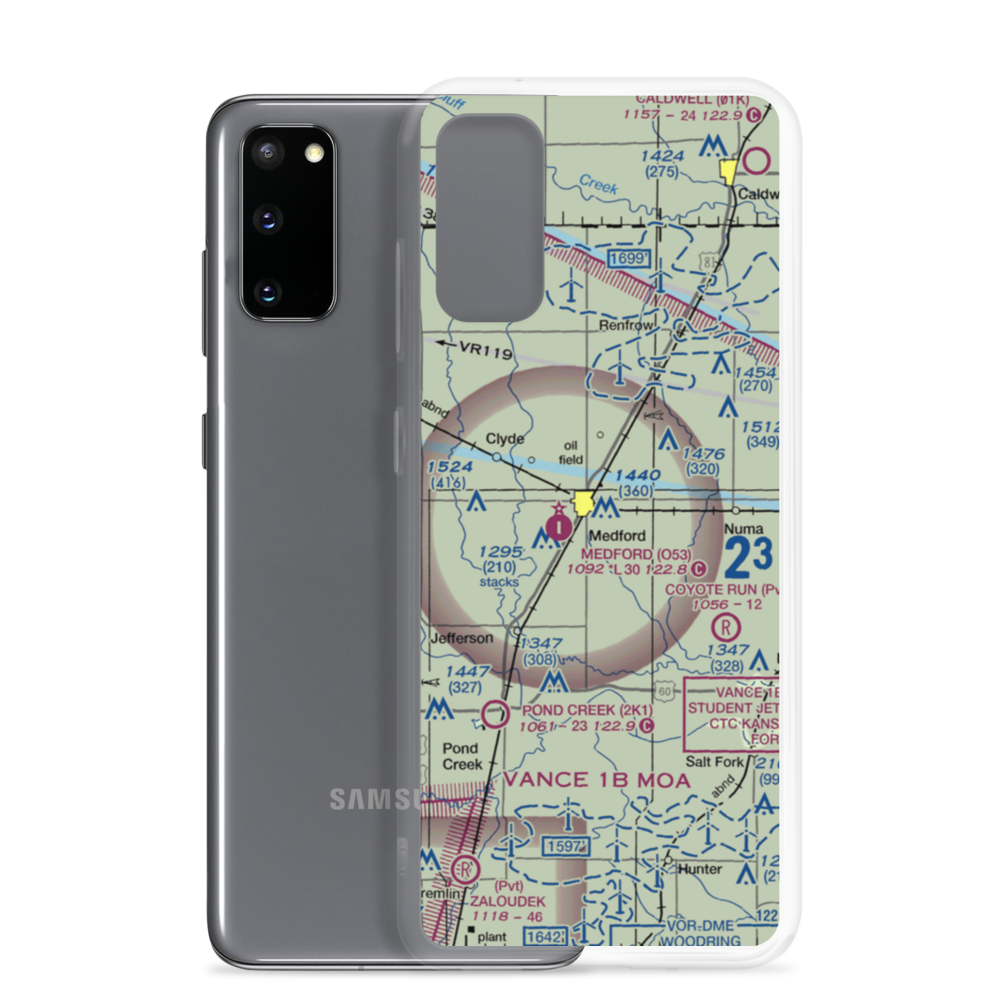 Cc & M Airport (8OK7) VFR Sectional Samsung Case Samsung Galaxy S20 model shown