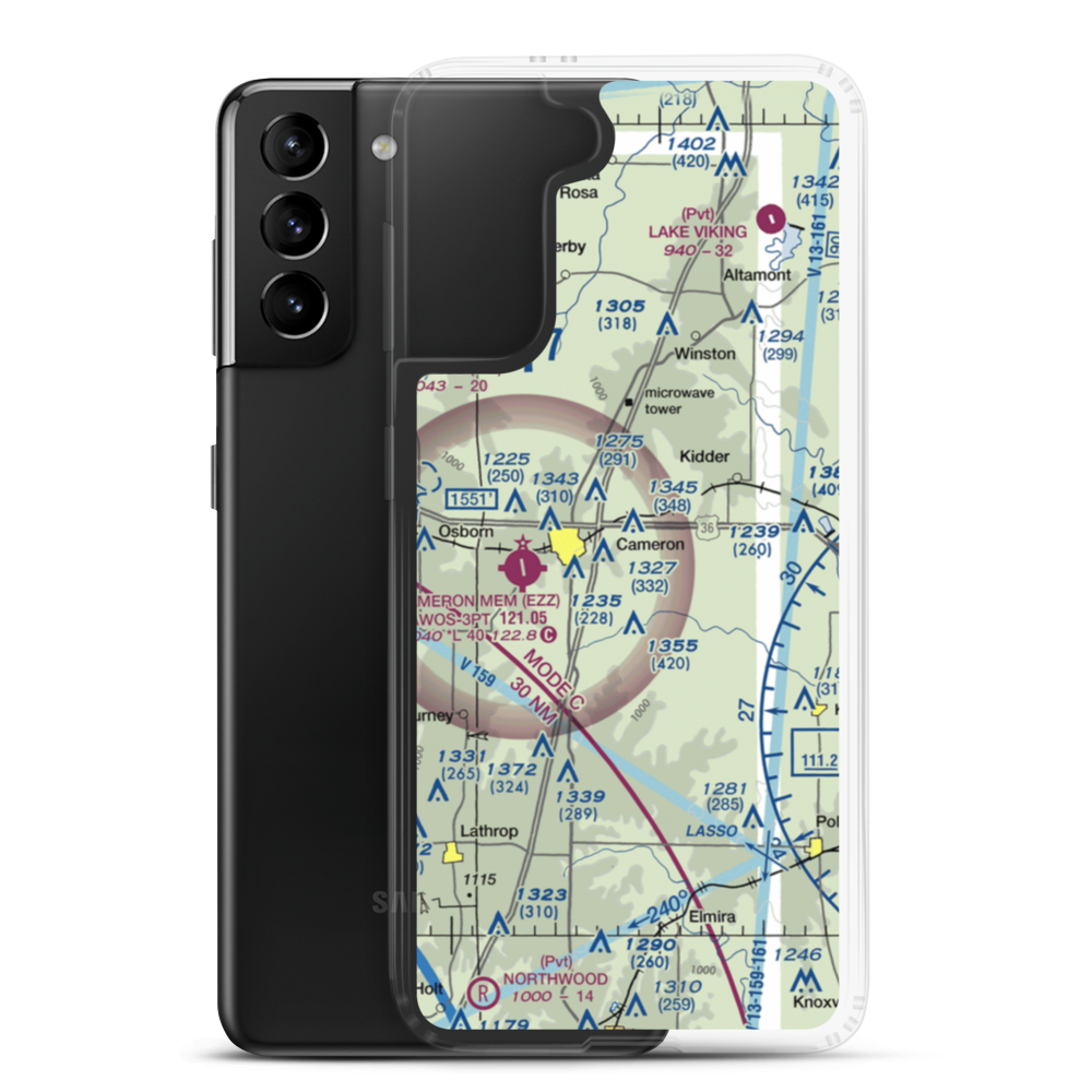 Ccc Airport (MO27) VFR Sectional Samsung Case Samsung Galaxy S21 Plus model shown