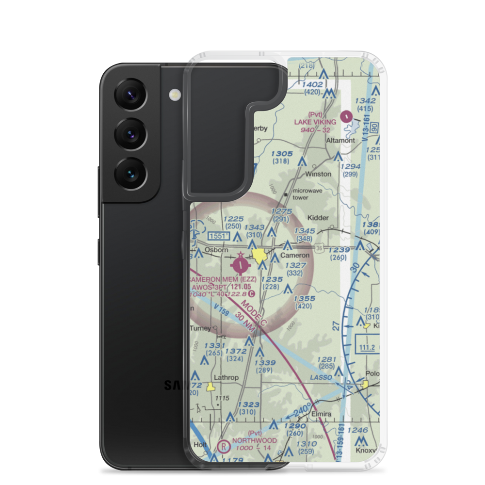 Ccc Airport (MO27) VFR Sectional Samsung Case Samsung Galaxy S22 model shown