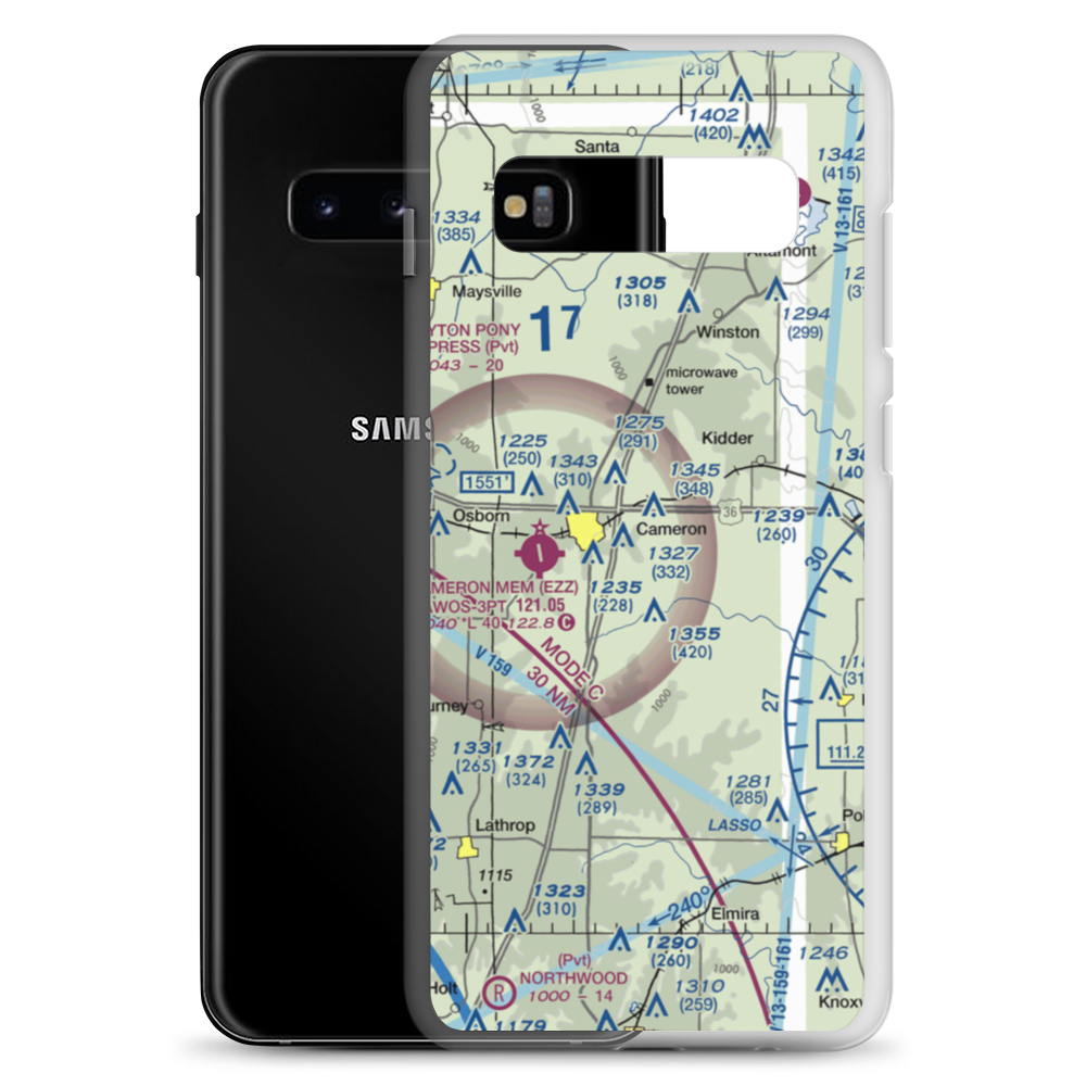 Ccc Airport (MO27) VFR Sectional Samsung Case Samsung Galaxy S10+ model shown