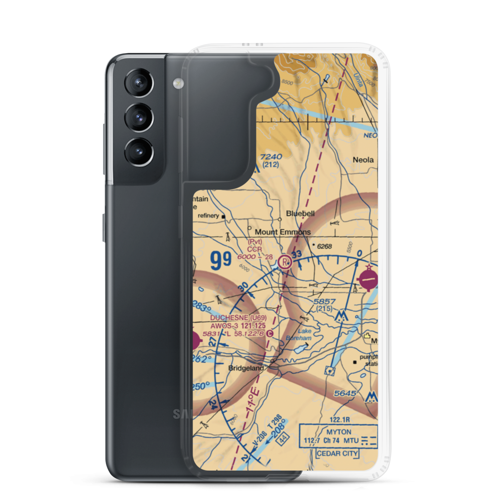 CCR Field (UT27) VFR Sectional Samsung Case Samsung Galaxy S21 model shown