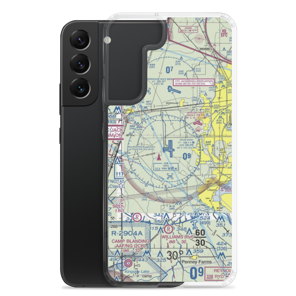 Cecil Airport (VQQ) VFR Sectional Samsung Case Samsung Galaxy S22 Plus model shown