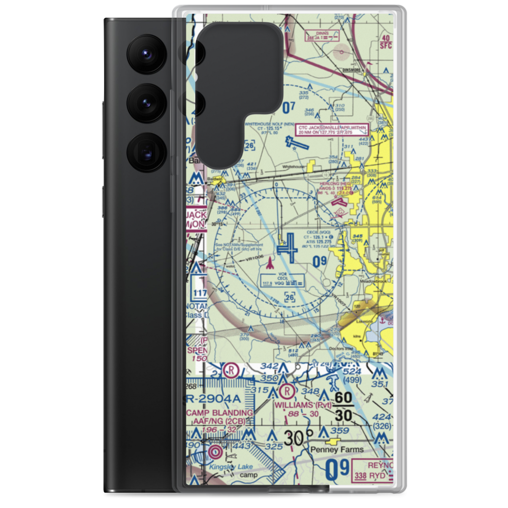 Cecil Airport (VQQ) VFR Sectional Samsung Case Samsung Galaxy S22 Ultra model shown