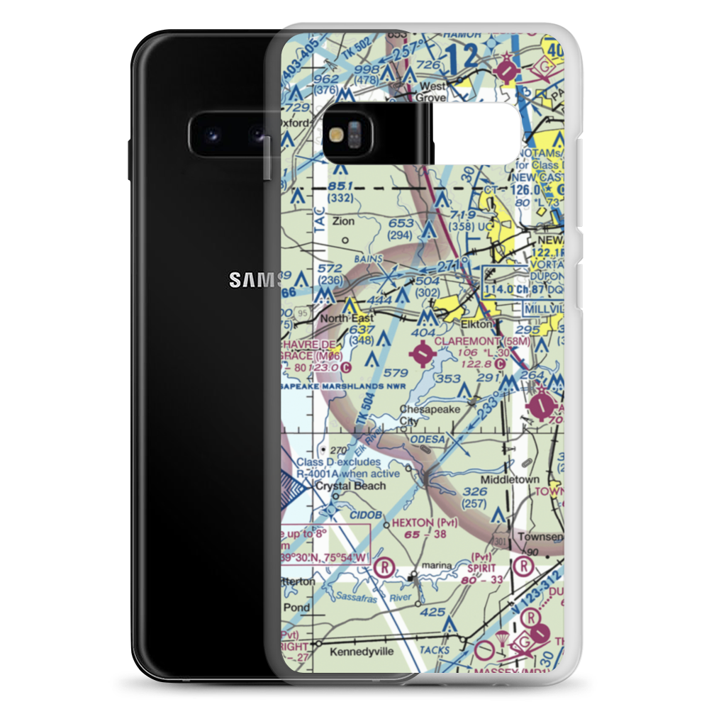 Cecil County Airport (58M) VFR Sectional Samsung Case Samsung Galaxy S10+ model shown
