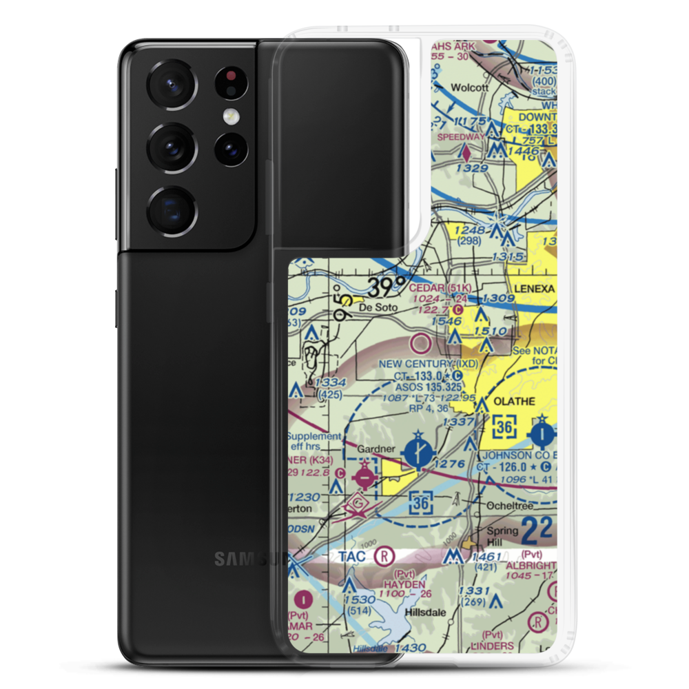 Cedar Air Park (51K) VFR Sectional Samsung Case Samsung Galaxy S21 Ultra model shown