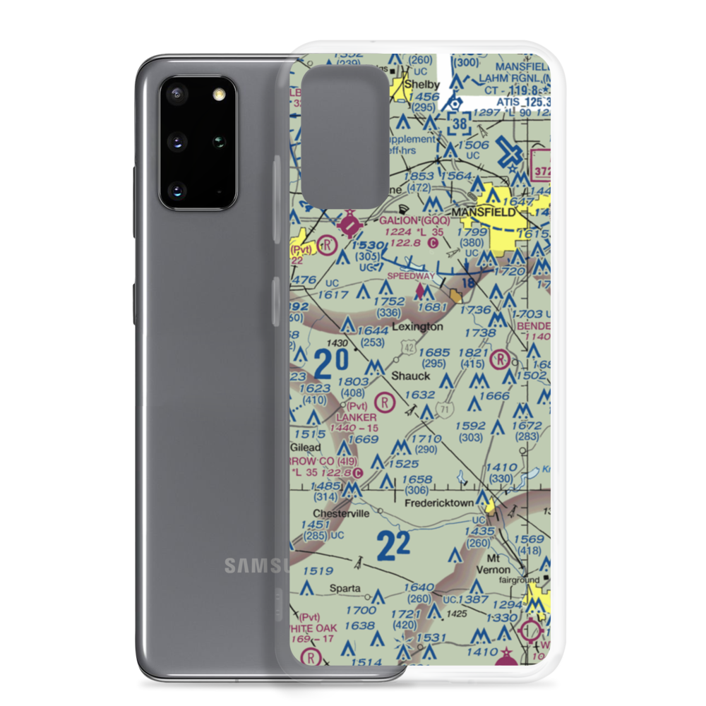 Cedar Creek Airport (2OH4) VFR Sectional Samsung Case Samsung Galaxy S20 Plus model shown