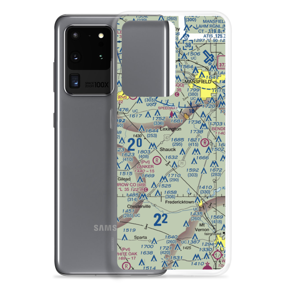 Cedar Creek Airport (2OH4) VFR Sectional Samsung Case Samsung Galaxy S20 Ultra model shown