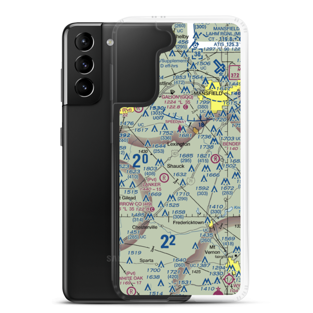 Cedar Creek Airport (2OH4) VFR Sectional Samsung Case Samsung Galaxy S21 Plus model shown