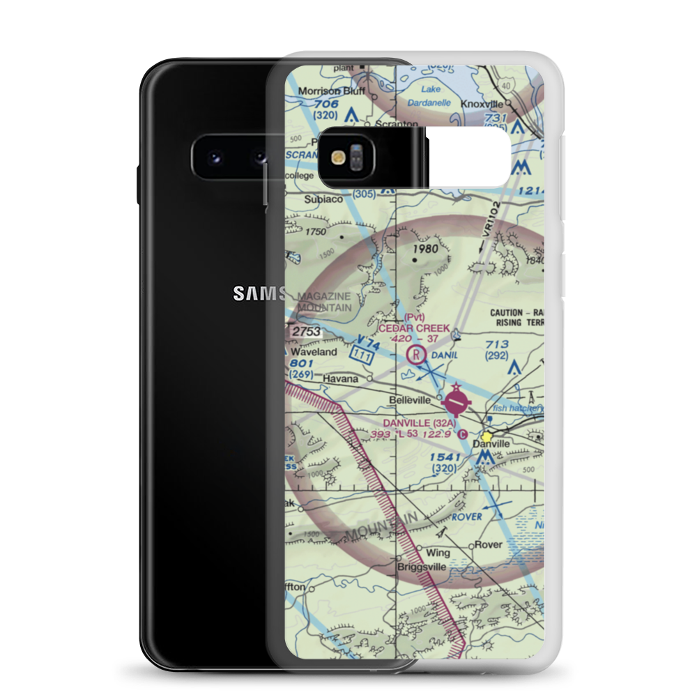 Cedar Creek Ranch Airport (25AR) VFR Sectional Samsung Case Samsung Galaxy S10 model shown