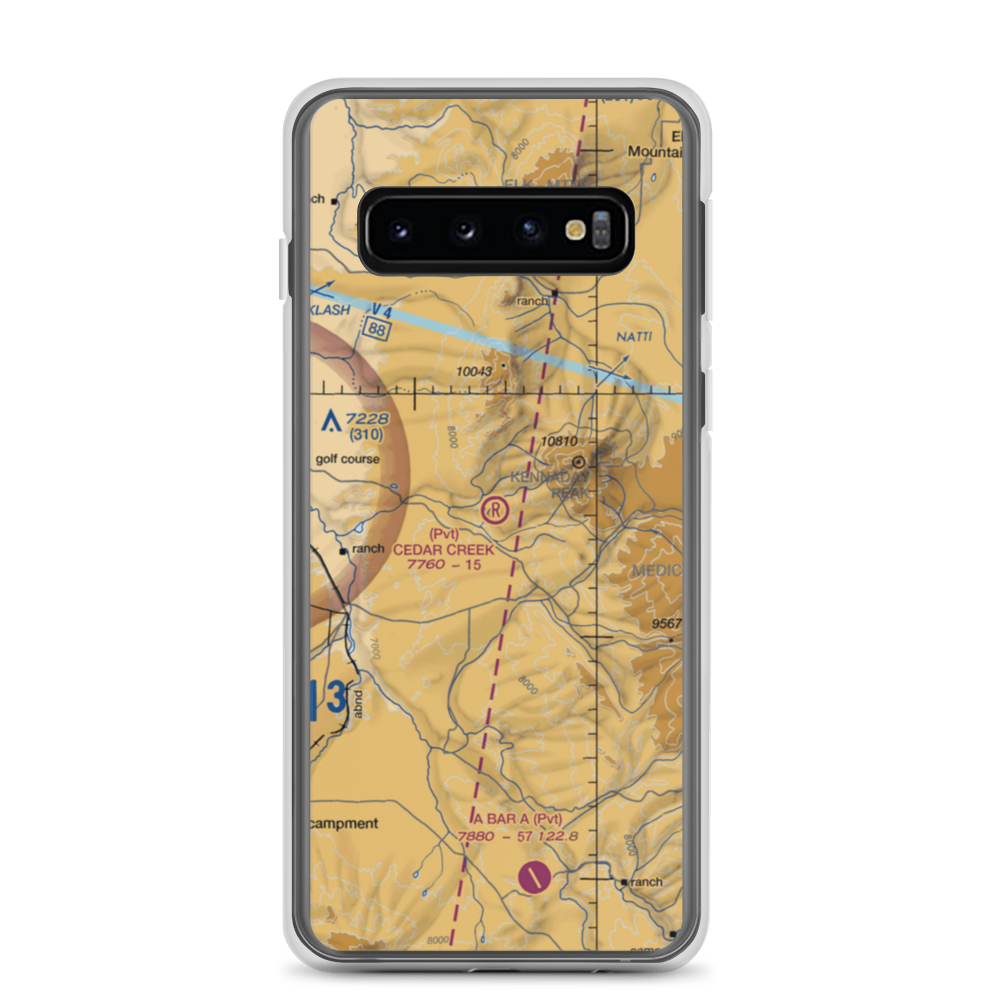 Cedar Creek Ranch Airport (96WY) VFR Sectional Samsung Case Samsung Galaxy S10 model shown