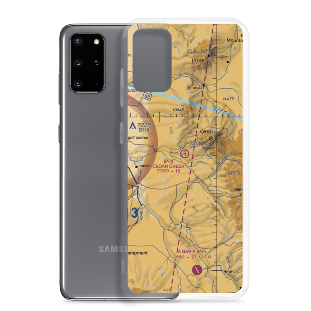 Cedar Creek Ranch Airport (96WY) VFR Sectional Samsung Case Samsung Galaxy S20 Plus model shown