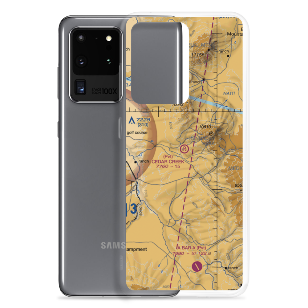 Cedar Creek Ranch Airport (96WY) VFR Sectional Samsung Case Samsung Galaxy S20 Ultra model shown