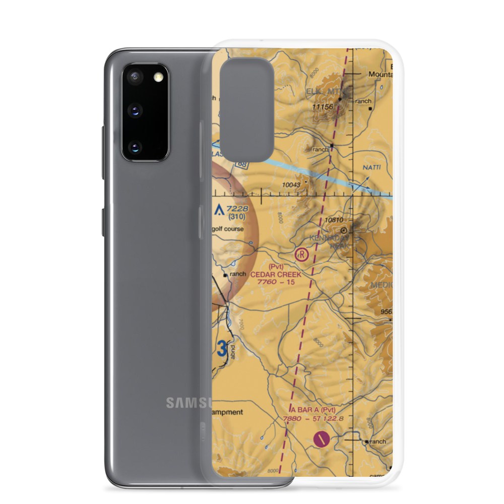 Cedar Creek Ranch Airport (96WY) VFR Sectional Samsung Case Samsung Galaxy S20 model shown