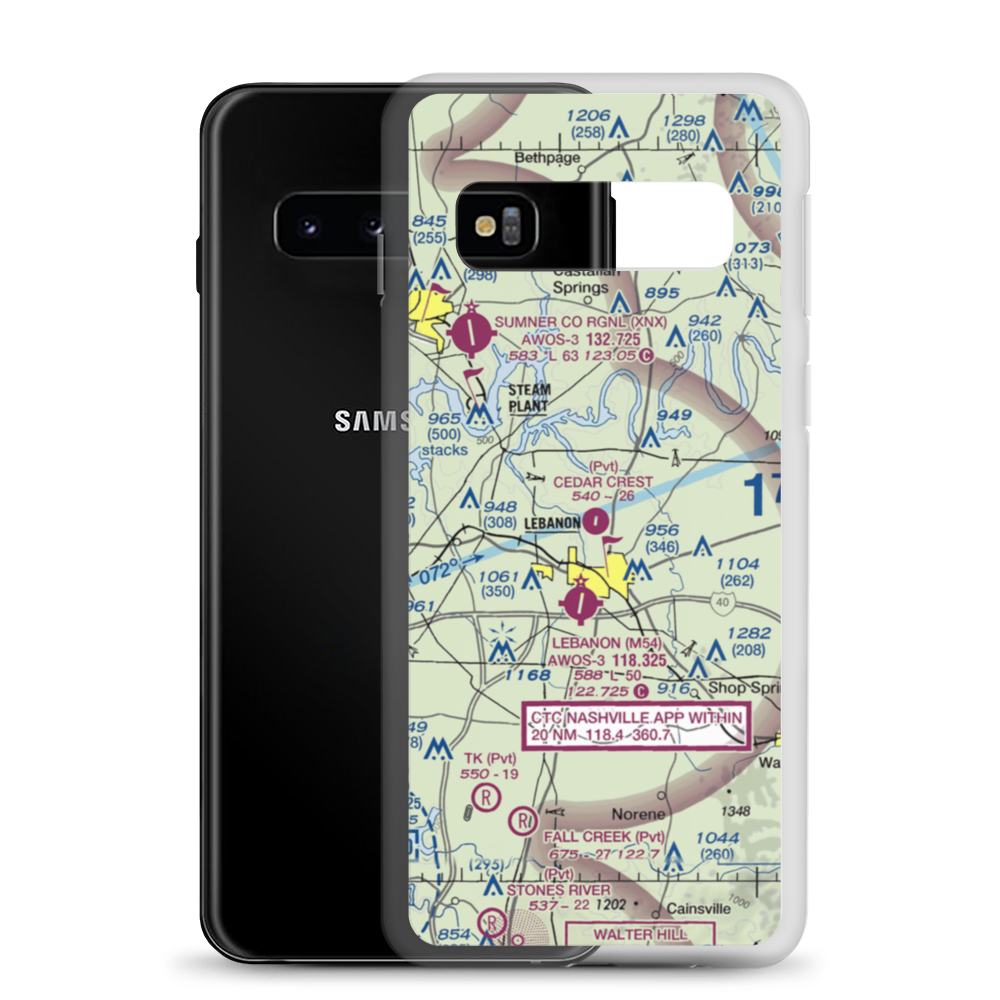 Cedar Crest Field (1TN0) VFR Sectional Samsung Case Samsung Galaxy S10 model shown
