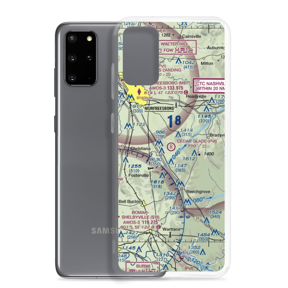 Cedar Glade Aerodrome (TN83) VFR Sectional Samsung Case Samsung Galaxy S20 Plus model shown