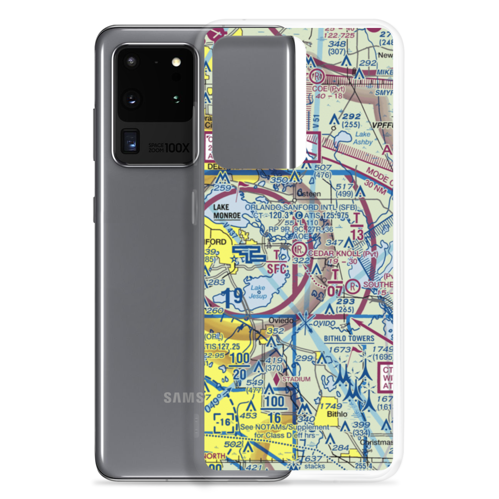 Cedar Knoll Flying Ranch Airport (01FL) VFR Sectional Samsung Case Samsung Galaxy S20 Ultra model shown