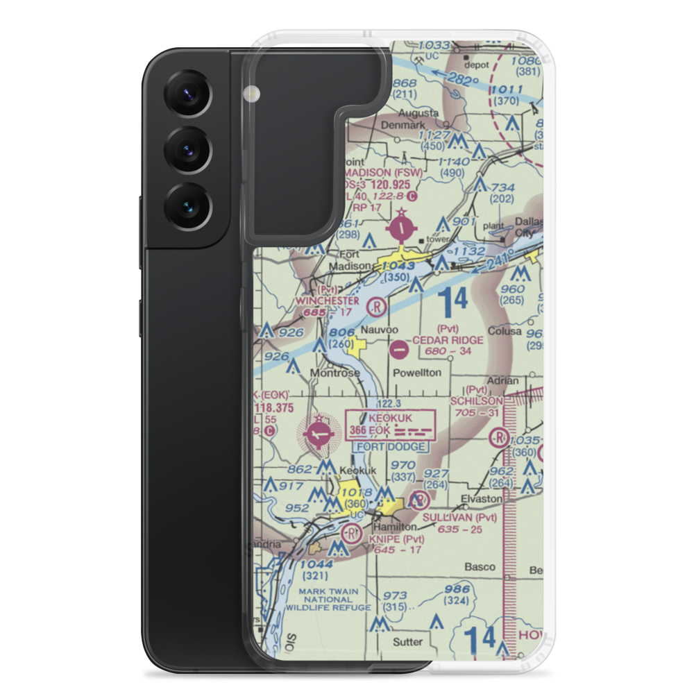 Cedar Ridge Airport (9IS0) VFR Sectional Samsung Case Samsung Galaxy S22 Plus model shown