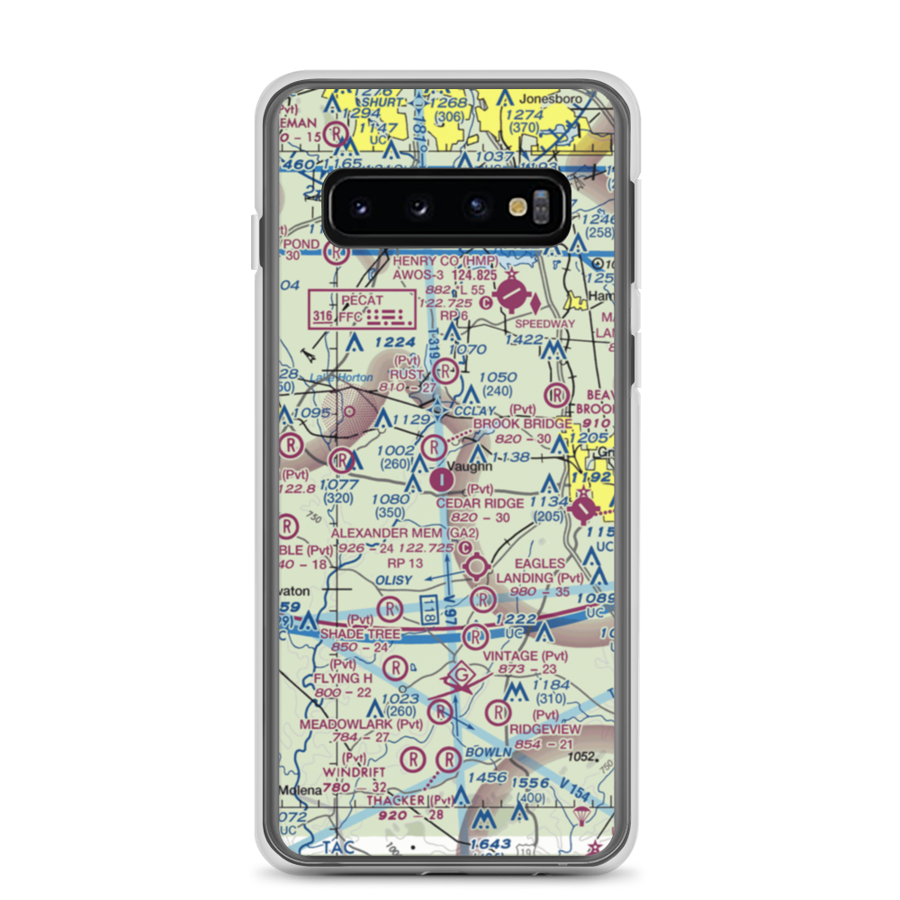 Cedar Ridge Airport (GA62) VFR Sectional Samsung Case Samsung Galaxy S10 model shown