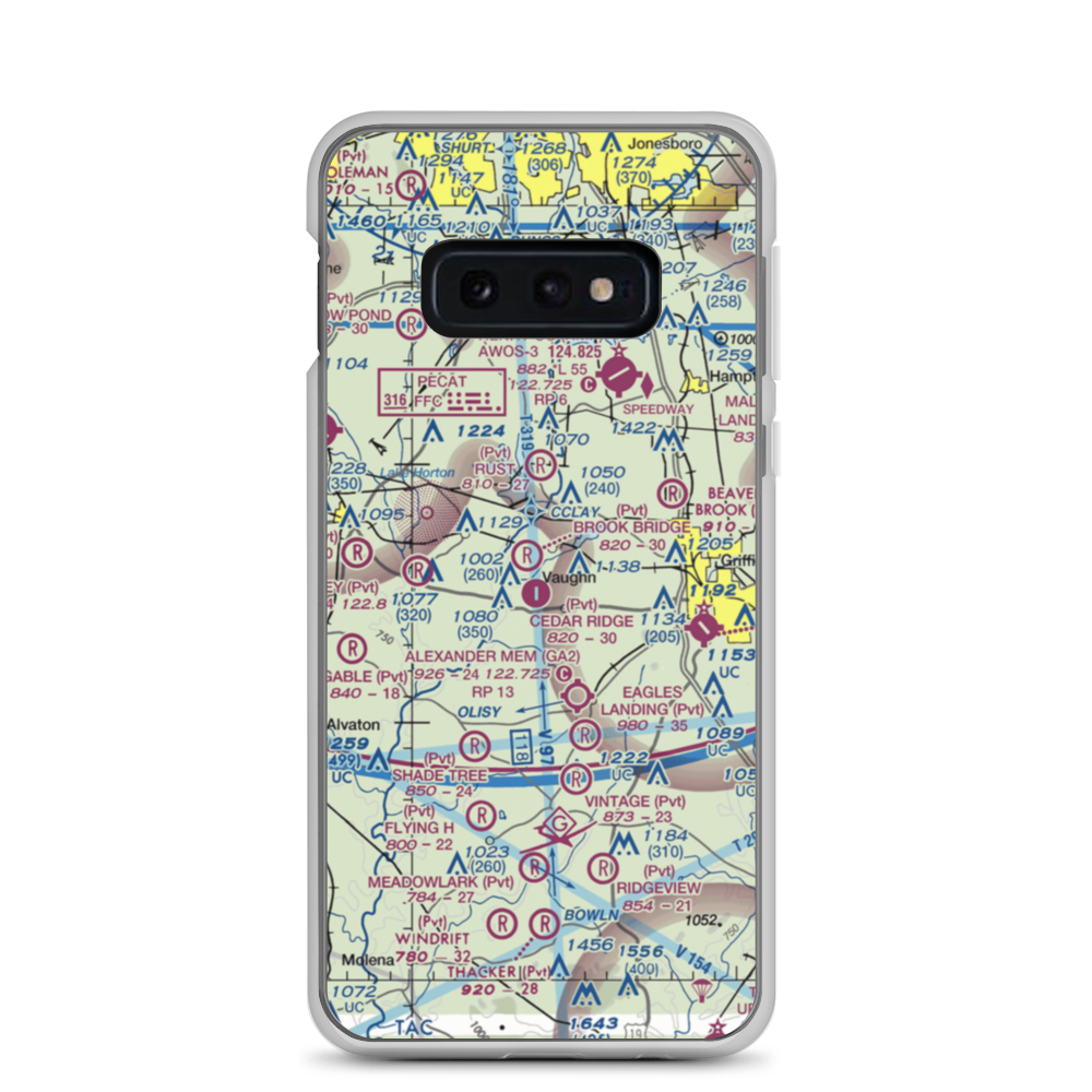 Cedar Ridge Airport (GA62) VFR Sectional Samsung Case Samsung Galaxy S10e model shown