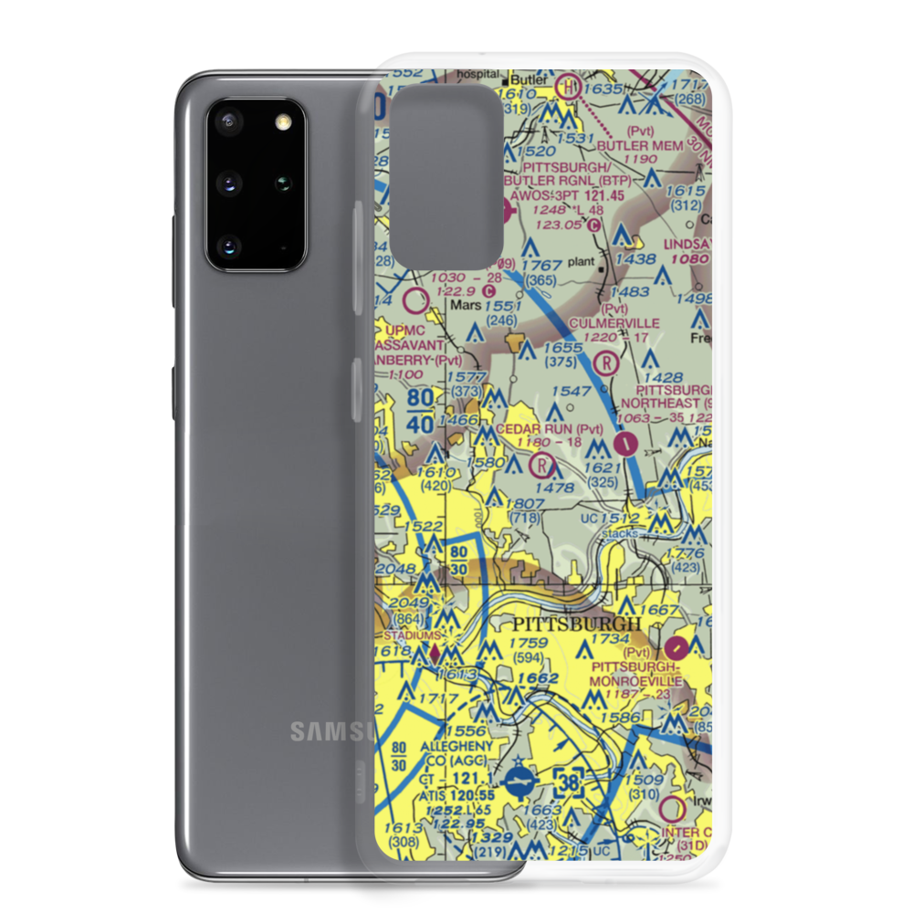 Cedar Run Airport (PN01) VFR Sectional Samsung Case Samsung Galaxy S20 Plus model shown