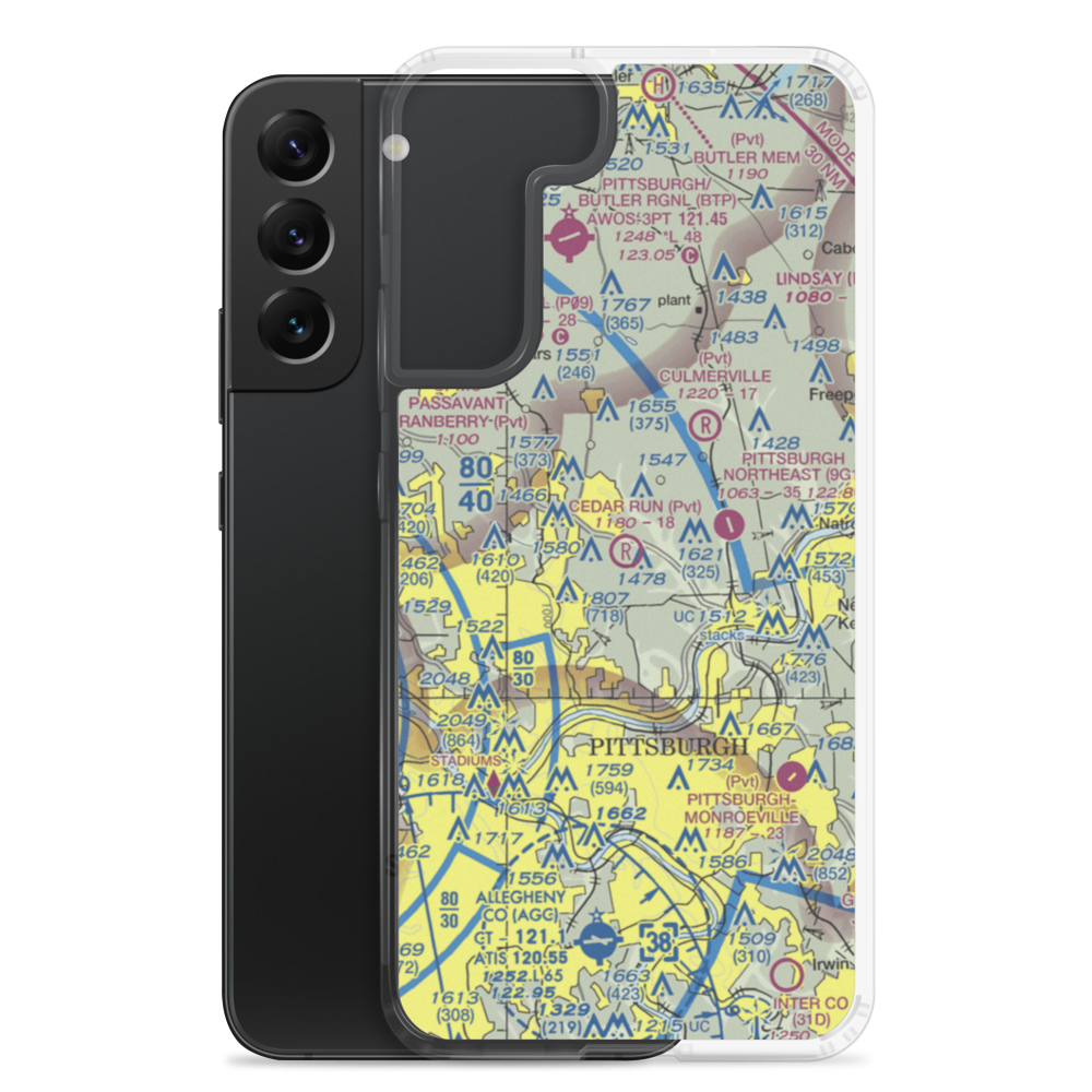 Cedar Run Airport (PN01) VFR Sectional Samsung Case Samsung Galaxy S22 Plus model shown