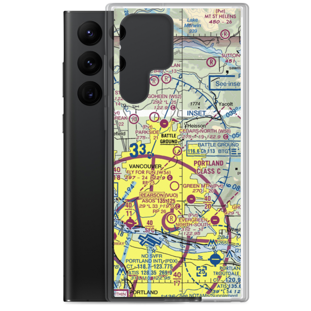 Cedars North Airpark (W58) VFR Sectional Samsung Case Samsung Galaxy S22 Ultra model shown