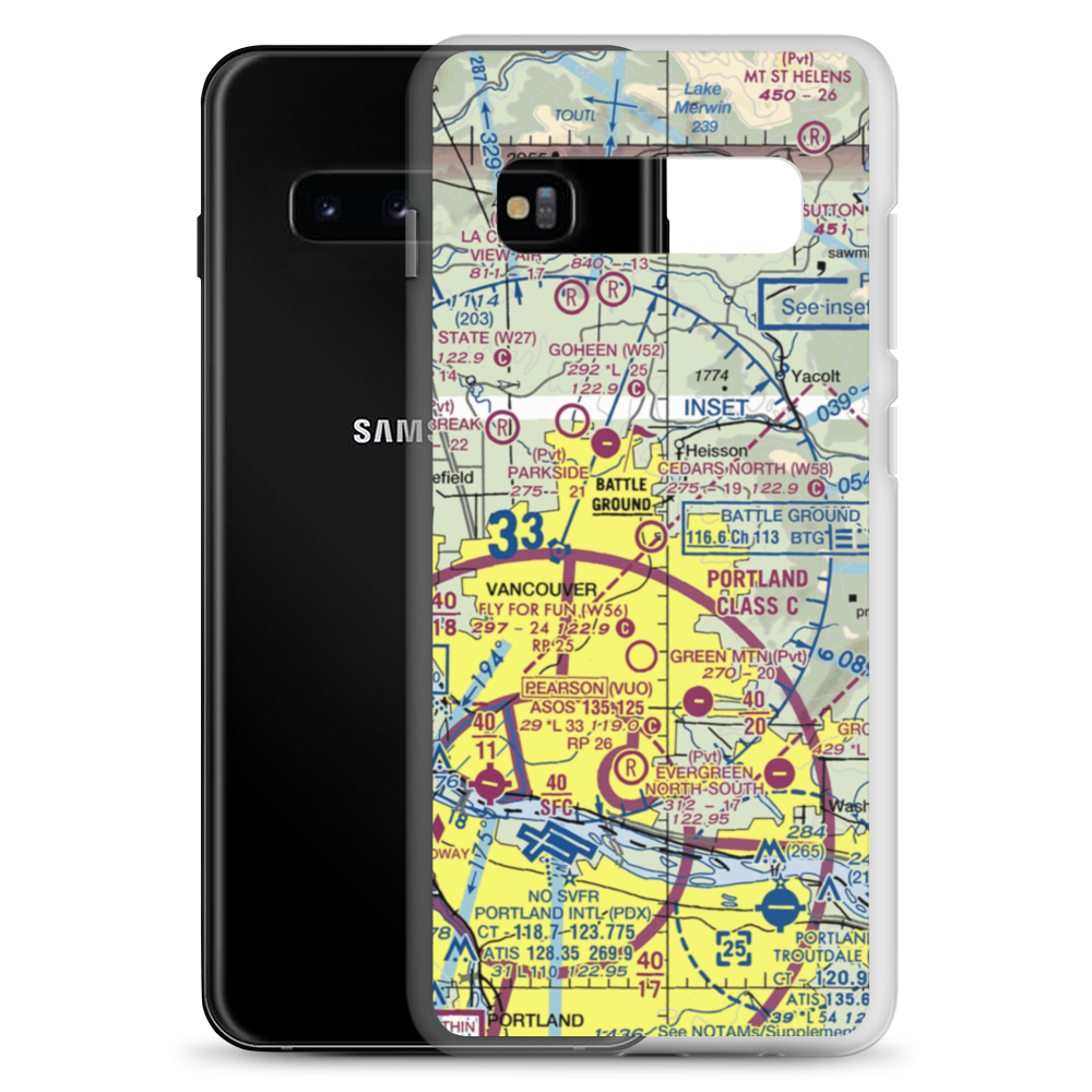 Cedars North Airpark (W58) VFR Sectional Samsung Case Samsung Galaxy S10+ model shown